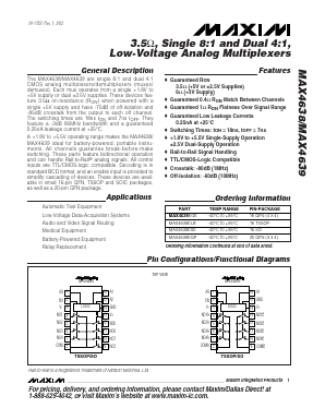 MAX4639EGP Datasheet PDF Maxim Integrated