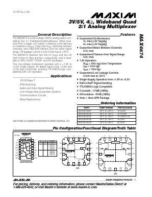 MAX4674EGE Datasheet PDF Maxim Integrated
