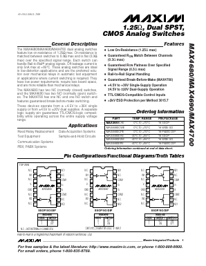 MAX4690EAE Datasheet PDF Maxim Integrated