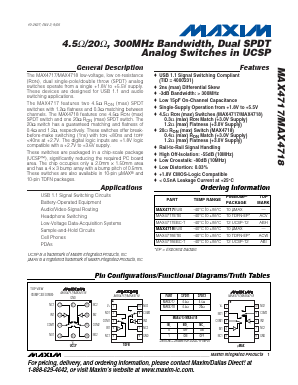 MAX4717EBC-T Datasheet PDF Maxim Integrated