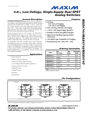 MAX4742EUA Datasheet PDF Maxim Integrated