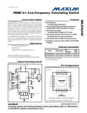 MAX4929E Datasheet PDF Maxim Integrated