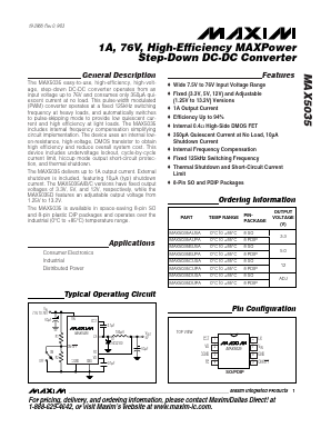 MAX5035BUPA Datasheet PDF Maxim Integrated