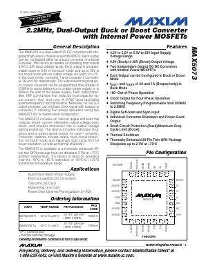 MAX5073 Datasheet PDF Maxim Integrated