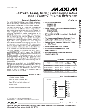 MAX5133 Datasheet PDF Maxim Integrated
