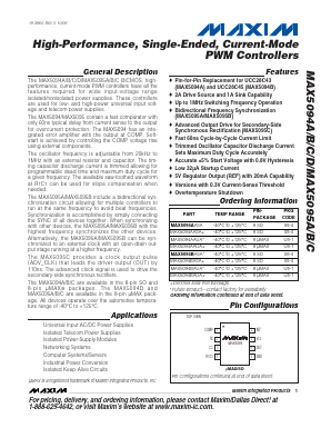 MAX5094A Datasheet PDF Maxim Integrated