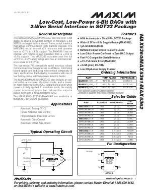MAX5362 Datasheet PDF Maxim Integrated