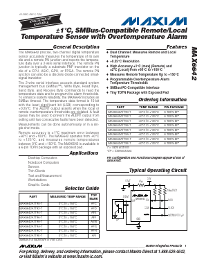 MAX6642ATT98-T Datasheet PDF Maxim Integrated