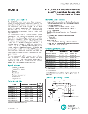 MAX6642ATT90-T Datasheet PDF Maxim Integrated