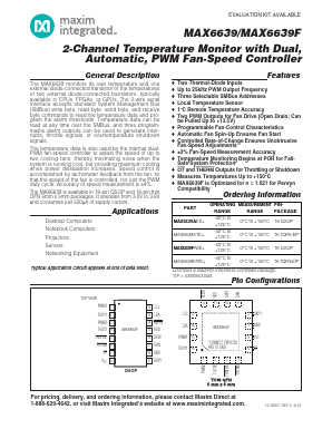 MAX6639 Datasheet PDF Maxim Integrated