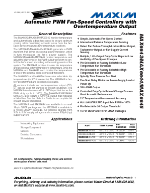 MAX6644LBAAEE Datasheet PDF Maxim Integrated