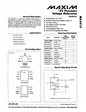 MAX675ETV Datasheet PDF Maxim Integrated