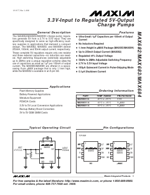 MAX682ESA Datasheet PDF Maxim Integrated
