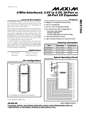 MAX7300AGL Datasheet PDF Maxim Integrated