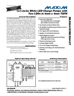 MAX8645XETI+ Datasheet PDF Maxim Integrated