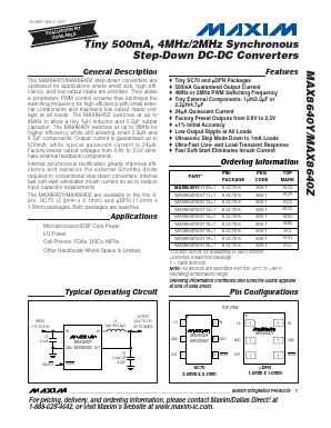 MAX8640YELT13 Datasheet PDF Maxim Integrated