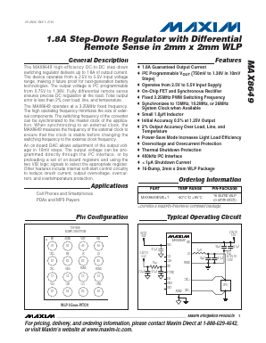 MAX8649EWE+T Datasheet PDF Maxim Integrated