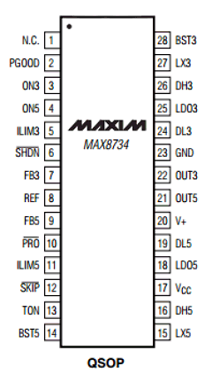 MAX8733EEI Datasheet PDF Maxim Integrated