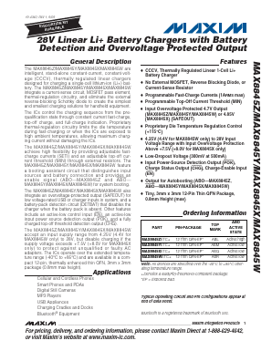 MAX8845Z Datasheet PDF Maxim Integrated