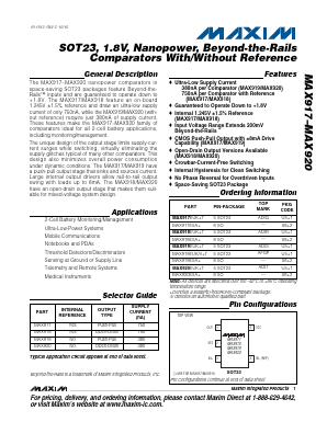 MAX920EUK-T Datasheet PDF Maxim Integrated