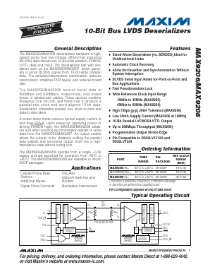MAX9206 Datasheet PDF Maxim Integrated