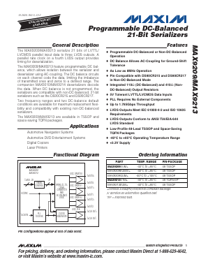MAX9209EUM Datasheet PDF Maxim Integrated