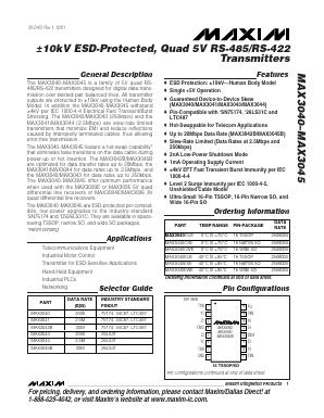 MAX3041CUE+ Datasheet PDF Maxim Integrated