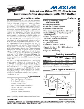 MAX4209 Datasheet PDF Maxim Integrated
