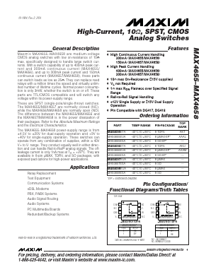 MAX4658 Datasheet PDF Maxim Integrated