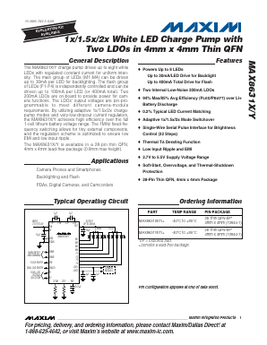 MAX8631XETI+ Datasheet PDF Maxim Integrated