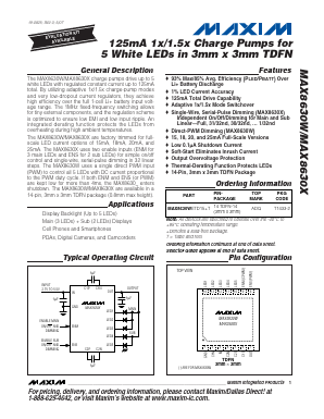 MAX8630WETD25 Datasheet PDF Maxim Integrated