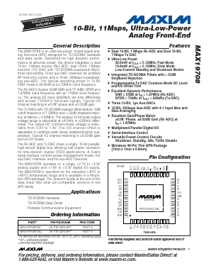 MAX19708 Datasheet PDF Maxim Integrated
