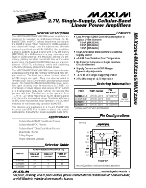MAX2264 Datasheet PDF Maxim Integrated