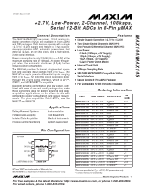 MAX145BCUA Datasheet PDF Maxim Integrated
