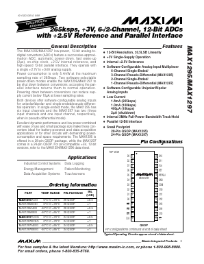 MAX1297BEEG Datasheet PDF Maxim Integrated