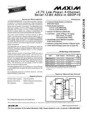 MAX1246 Datasheet PDF Maxim Integrated