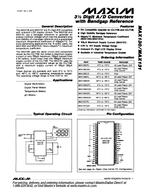 MAX130-MAX131 Datasheet PDF Maxim Integrated