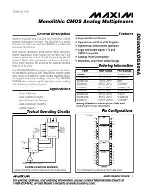 DG508ADY Datasheet PDF Maxim Integrated