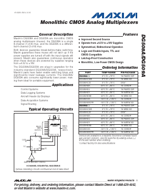 DG508AC Datasheet PDF Maxim Integrated