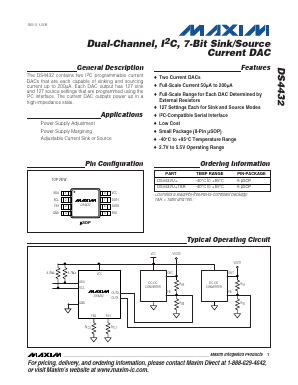 DS4432U+ Datasheet PDF Maxim Integrated