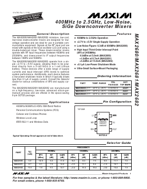 MAX2681EUA-T Datasheet PDF Maxim Integrated