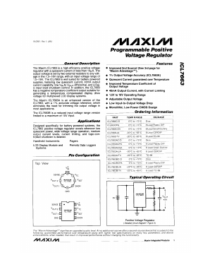 ICL7663C Datasheet PDF Maxim Integrated