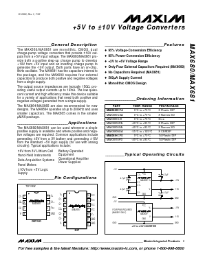MAX680 Datasheet PDF Maxim Integrated