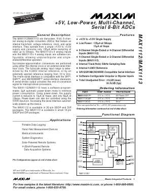MAX1113EEE Datasheet PDF Maxim Integrated
