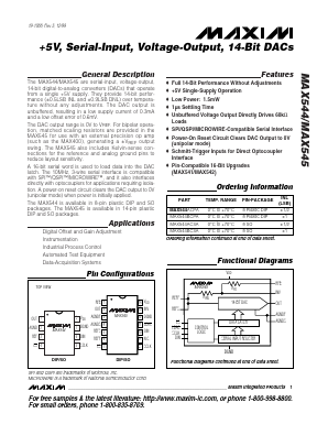 MAX545BCPD Datasheet PDF Maxim Integrated