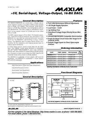 MAX541 Datasheet PDF Maxim Integrated