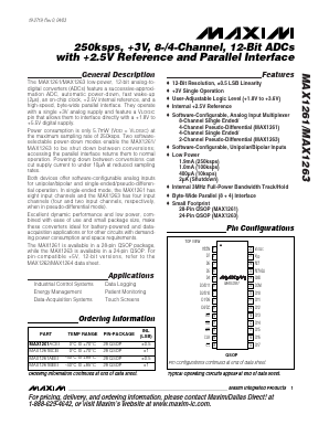 MAX1263 Datasheet PDF Maxim Integrated