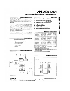 MX7574BG Datasheet PDF Maxim Integrated