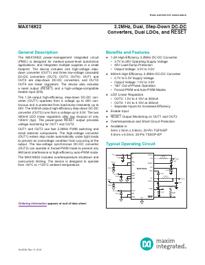 MAX16922ATPB/V Datasheet PDF Maxim Integrated