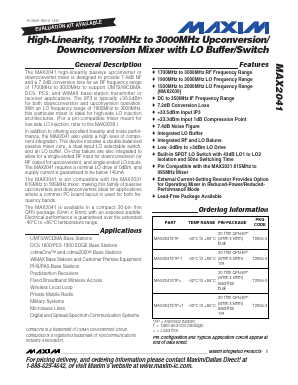 MAX2041ETP Datasheet PDF Maxim Integrated